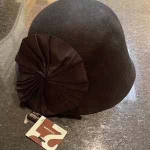 NWT vintage style 100% wool black hat